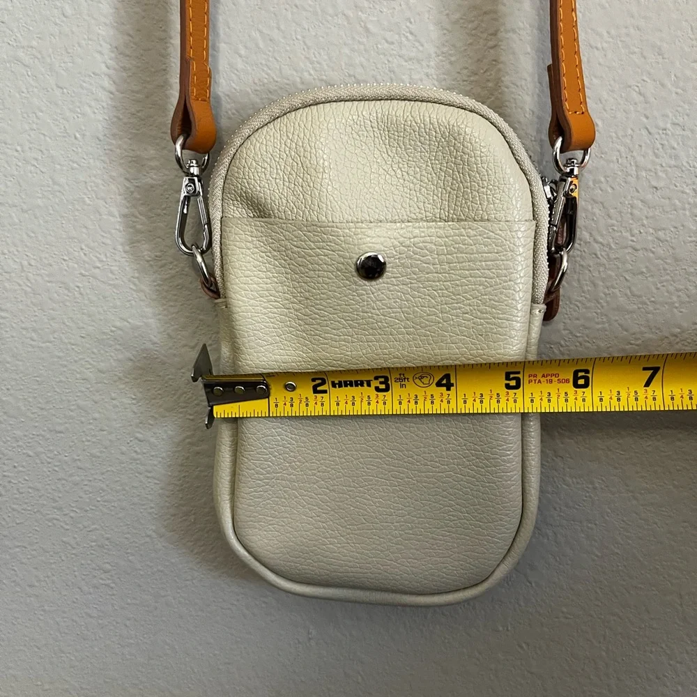 Divina Firenze Ivory “Amanda” Mini Crossbody Bag Purse‎ Italian Leather